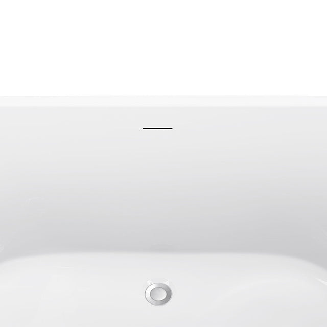 65" 100% Acrylic Freestanding Bathtub，Contemporary Soaking Tub，white Bathtub