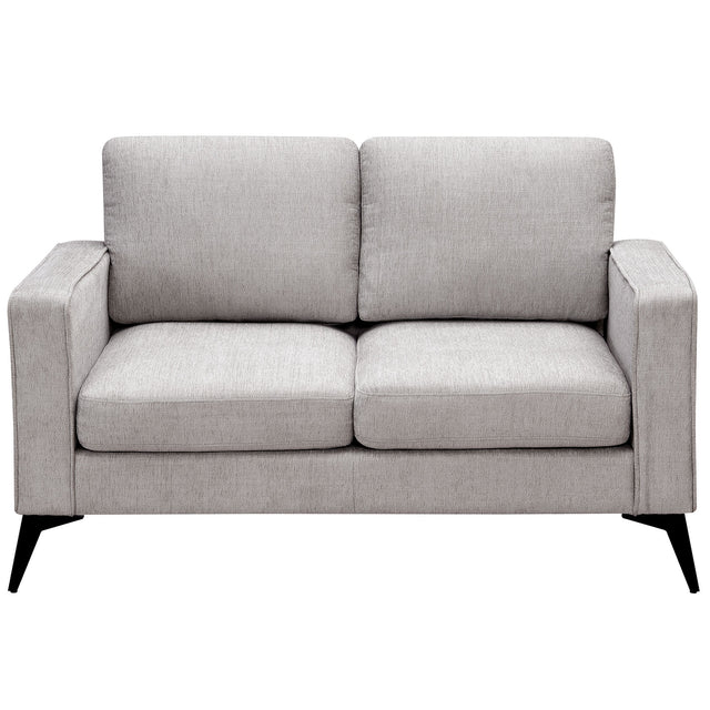 [VIDEO provided] [New]Modern 3-Piece Sofa Sets with Sturdy Metal Legs,Chenille Upholstered Couches Sets Including 3-Seat Sofa, Loveseat and Single Chair for Living Room Furniture Set (1+2+3 Seat)