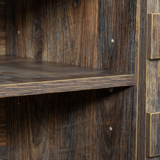 Mid-century modern TV cabinet wooden TV console media cabinet with storage space and brown home entertainment center for living room, bedroom and office,espresso