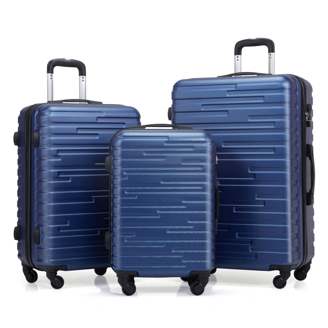 3-piece Trolley Case Set, 360 Degree Rotation Wheels with TSA Lock, Travel Suitcase Set, Royal Blue