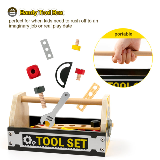 Play Toolbox Kids Workbench Tools for Toddlers Boys Girls