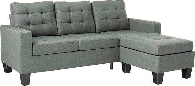 ACME Earsom Sectional Sofa in Gray Linen 52775