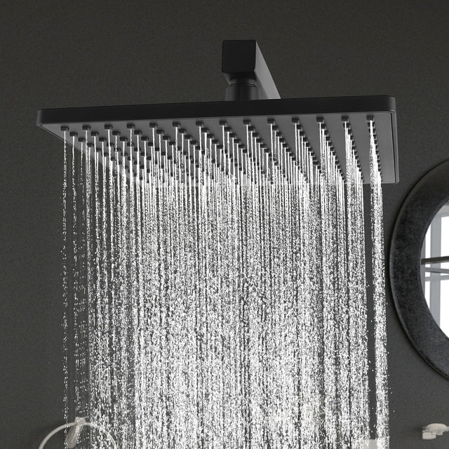10 Inch Rain Shower Head System Shower Combo Set Bathroom Wall Mount Mixer Shower Faucet Rough-In Valve and Shower Arm Included