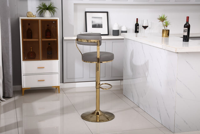 Bar Stools with Back and Footrest Counter Height Dining Chairs (1PCS/CTN)