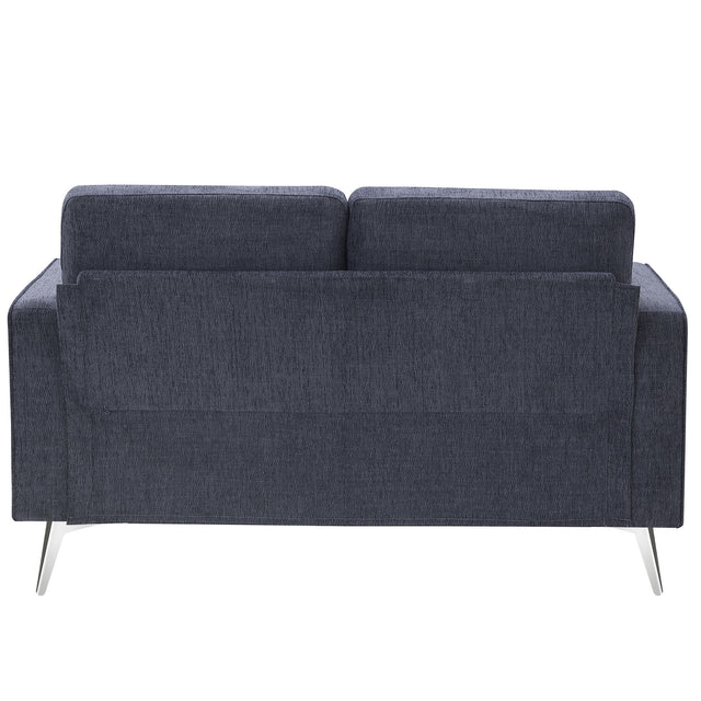 [VIDEO provided] [New]Modern 3-Piece Sofa Sets with Sturdy Metal Legs,Chenille Upholstered Couches Sets Including 3-Seat Sofa, Loveseat and Single Chair for Living Room Furniture Set (1+2+3 Seat)