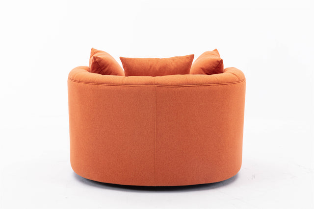 Modern  Akili swivel accent chair  barrel chair  for hotel living room / Modern  leisure chair Orange