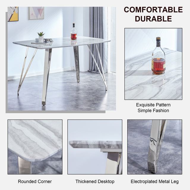 Bar table.Dining Table.Spacious MDF Top  Dining Table with plating Legs - Perfect for Bars and Gatherings at Home