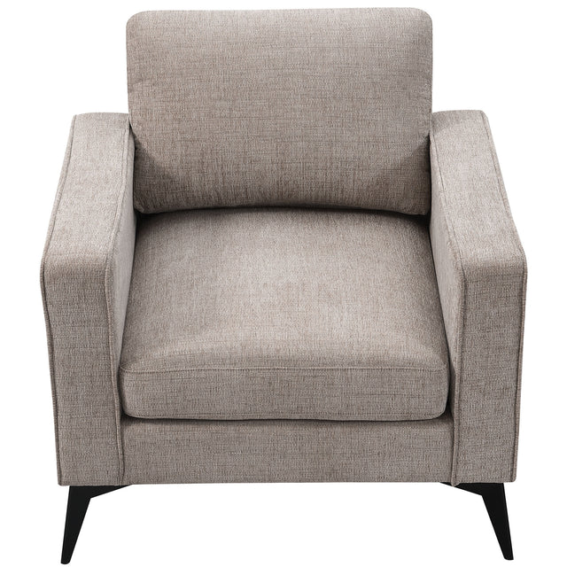 [VIDEO provided] [New]Modern 3-Piece Sofa Sets with Sturdy Metal Legs,Chenille Upholstered Couches Sets Including 3-Seat Sofa, Loveseat and Single Chair for Living Room Furniture Set (1+2+3 Seat)