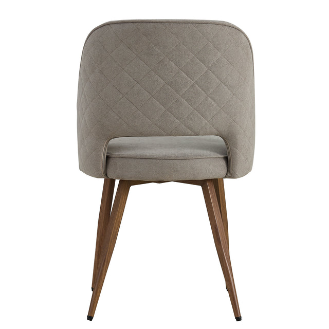 Modern Dining Chairs,Linen Accent Chair, Living Room Leisure Chairs, Upholstered Side Chair with Metal Legs for Dining Room Kitchen Vanity Patio Club Guest (Set of 1)  Grey Office Chair