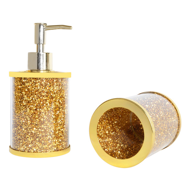 Ambrose Exquisite 2  Piece Soap Dispenser and Toothbrush Holder in Gift Box