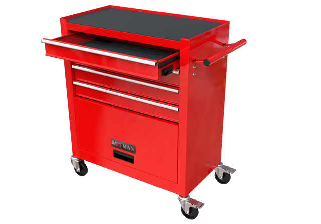 4 DRAWERS TOOL CABINET WITH TOOL SETS-RED