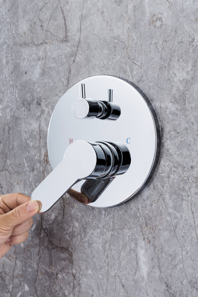 Tub Shower Faucets Sets Complete Bathtub Faucet Set Brushed Nickel Bathtub Shower System with Tub Spout, Bathroom Tub and Shower Faucet Combo Trim Kit with Rough-in Valve