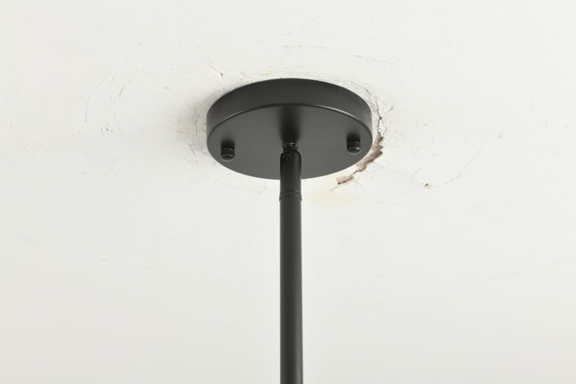 Modern American style chandelier-black-glass lampshade -5 bulbs