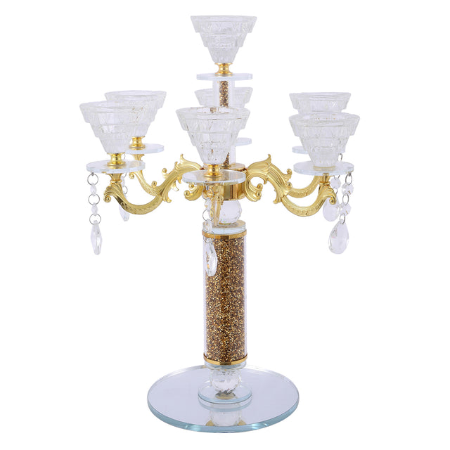 Ambrose Candle Holder with Pendants (Holds 7 Candles)