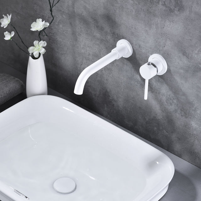 Single Lever Handle Wall Mounted Bathroom Faucet