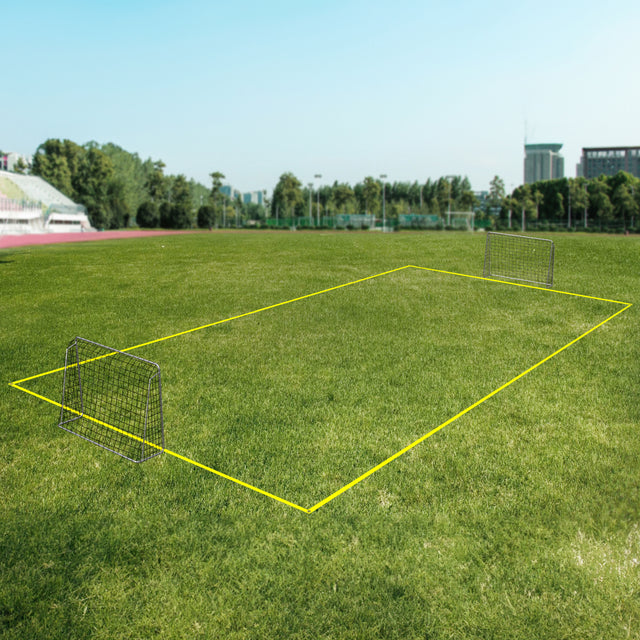 2M FOOTBALL GOAL WITH FIELD ROPE,GALVANIZED PIPE-INCLUDING TWO FOOTBALL GOAL
