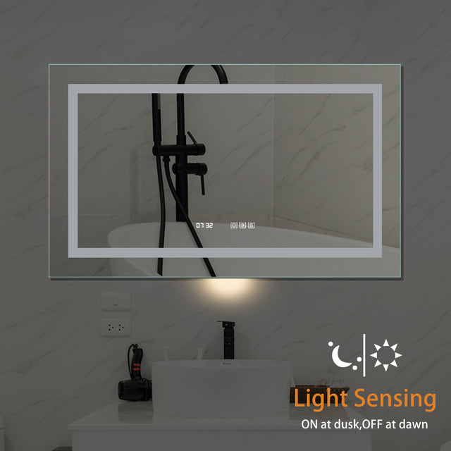 24''x40''LED Lighted Bathroom Medicine/Mirror Cabinet with Light-Sensor Night Light