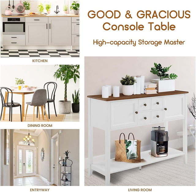 Sideboard Buffet Storage Cabinet with Storage Drawers Storage Cabinets and Large Shelf