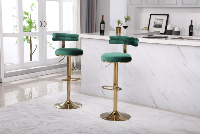 Bar Stools with Back and Footrest Counter Height Dining Chairs (2PCS/CTN)