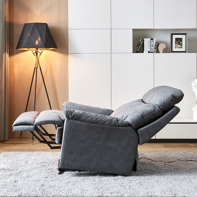 Large size Electric Power Lift Recliner Chair Sofa for Elderly, 8 point vibration Massage and lumber heat, Remote Control, Side Pockets, cozy fabric, overstuffed arm, heavy duty 230LB