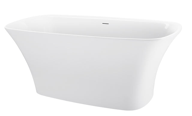 67" 100% Acrylic Freestanding Bathtub，Contemporary Soaking Tub，white Bathtub