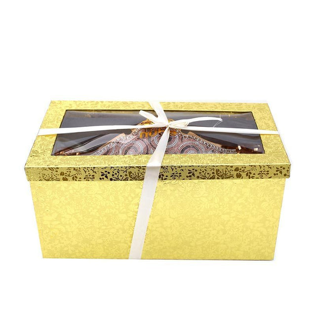 Ambrose Chrome Plated Crystal Embellished Ceramic Fruit Platter