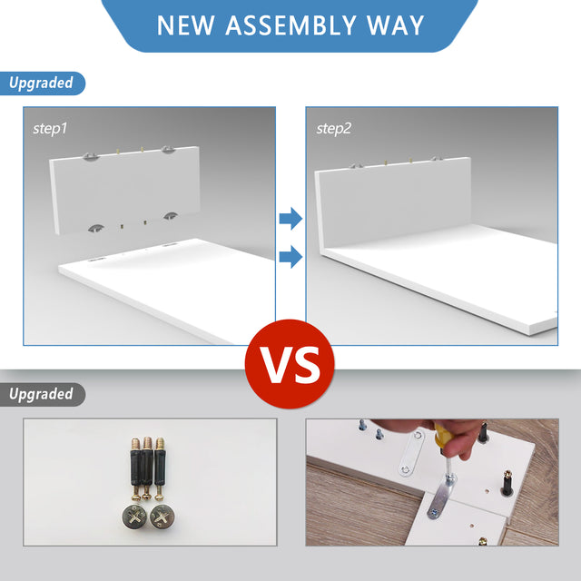 20 minutes quick assemble WHITE+GRAY morden TV Stand with LED Lights,high glossy front TV Cabinet,can be assembled in Lounge Room, Living Room or Bedroom,color:WHITE+Dark Grey