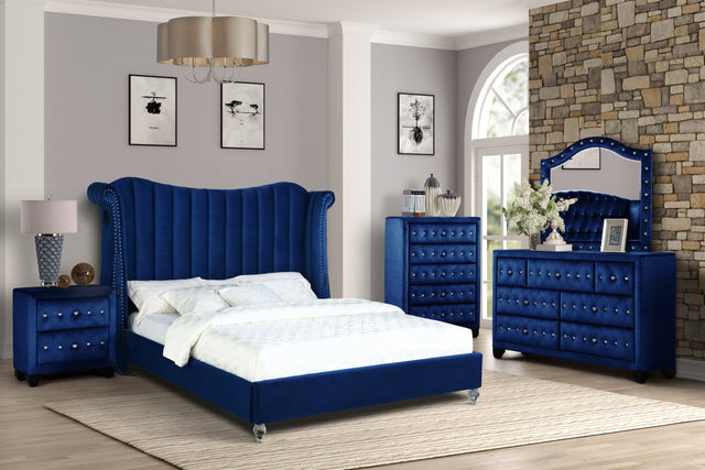 Tulip Queen Bed in Blue