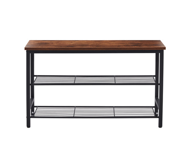 DN 3-Tier Metal Shoe Rack, Modern Multifunctional Shoe Storage Shelf with MDF Top Board, Tigger，1 pc per carton