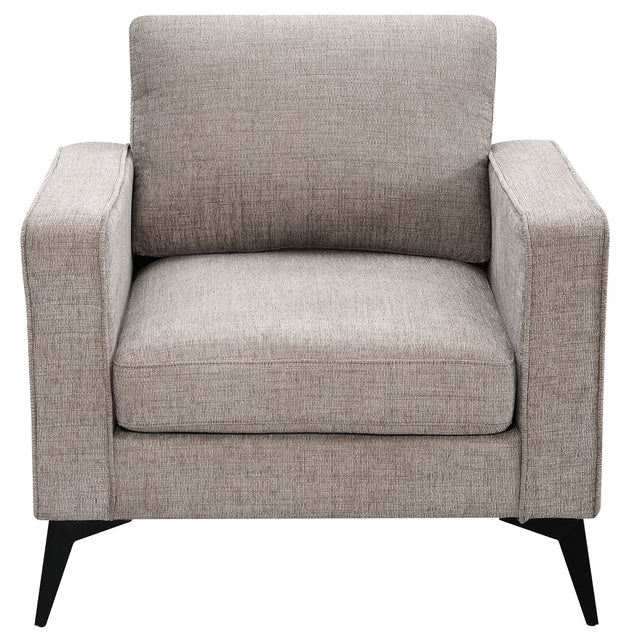 [VIDEO provided] [New]Modern 3-Piece Sofa Sets with Sturdy Metal Legs,Chenille Upholstered Couches Sets Including 3-Seat Sofa, Loveseat and Single Chair for Living Room Furniture Set (1+2+3 Seat)