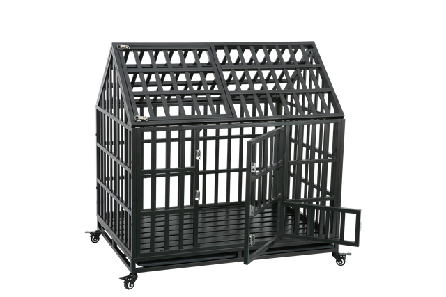 Heavy Duty Dog Cage  pet Crate with Roof