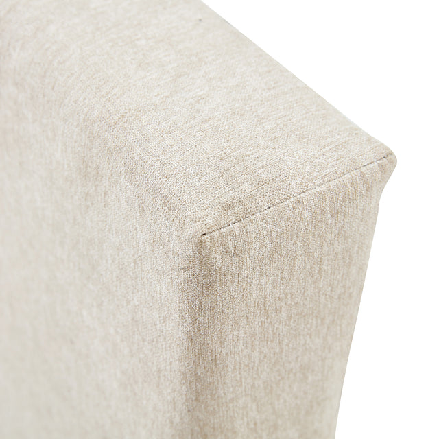 Full Size Platform Bed Frame with Fabric Upholstered Headboard and Wooden Slats Support, Fully Upholstered Mattress Foundation/No Box Spring Needed/Easy Assembly, Beige