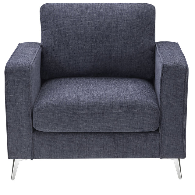 [VIDEO provided] [New]Modern 3-Piece Sofa Sets with Sturdy Metal Legs,Chenille Upholstered Couches Sets Including 3-Seat Sofa, Loveseat and Single Chair for Living Room Furniture Set (1+2+3 Seat)