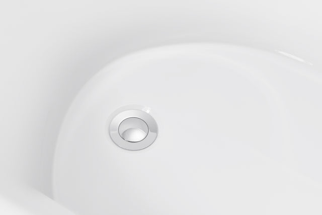 61" 100% Acrylic Freestanding Bathtub，Contemporary Soaking Tub，white Bathtub