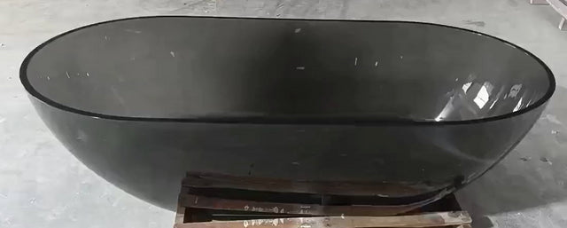 69 inch  Transparent grey  solid surface bathtub for bathroom