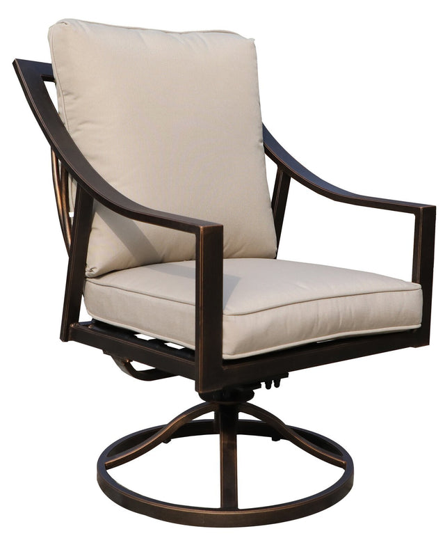 Dining Swivel Chair, Taupe, Set of 2