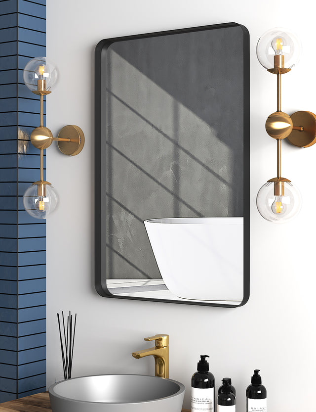 Metal Rectangles Wall Mirror