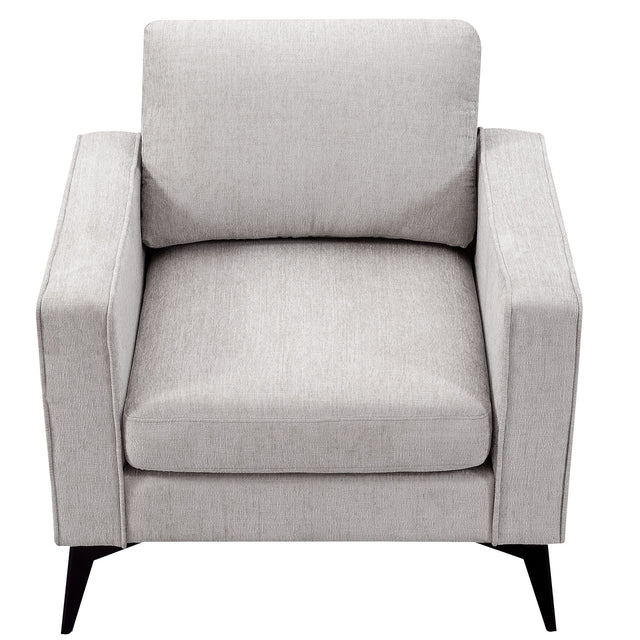 [VIDEO provided] [New]Modern 3-Piece Sofa Sets with Sturdy Metal Legs,Chenille Upholstered Couches Sets Including 3-Seat Sofa, Loveseat and Single Chair for Living Room Furniture Set (1+2+3 Seat)