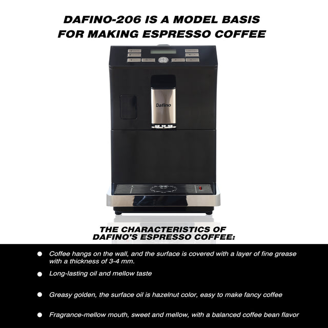Dafino-206 Super Automatic Espresso & Coffee Machine, Black