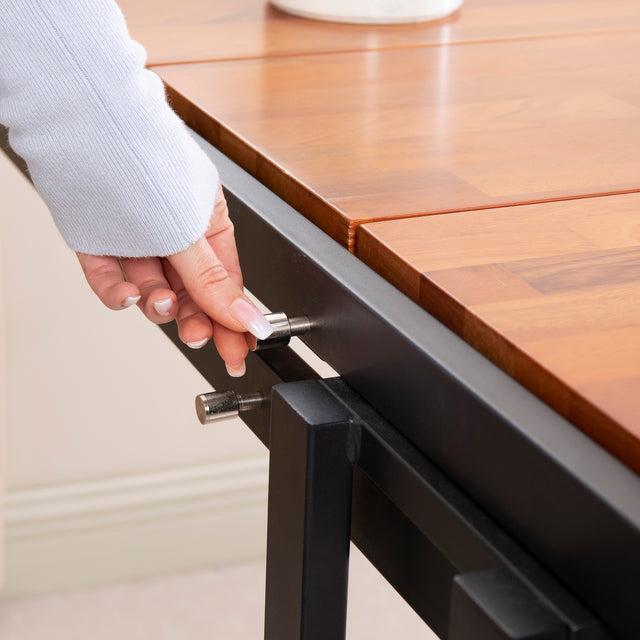 Conversion Solid wood table /shelf Wholesales folding table with convert shelf can be used as dining table or stand shelf