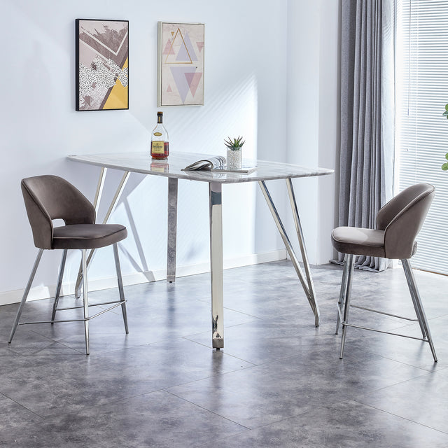Bar table.Dining Table.Spacious MDF Top  Dining Table with plating Legs - Perfect for Bars and Gatherings at Home