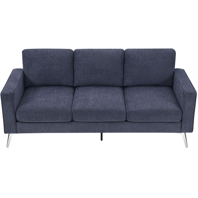 [VIDEO provided] [New]Modern 3-Piece Sofa Sets with Sturdy Metal Legs,Chenille Upholstered Couches Sets Including 3-Seat Sofa, Loveseat and Single Chair for Living Room Furniture Set (1+2+3 Seat)