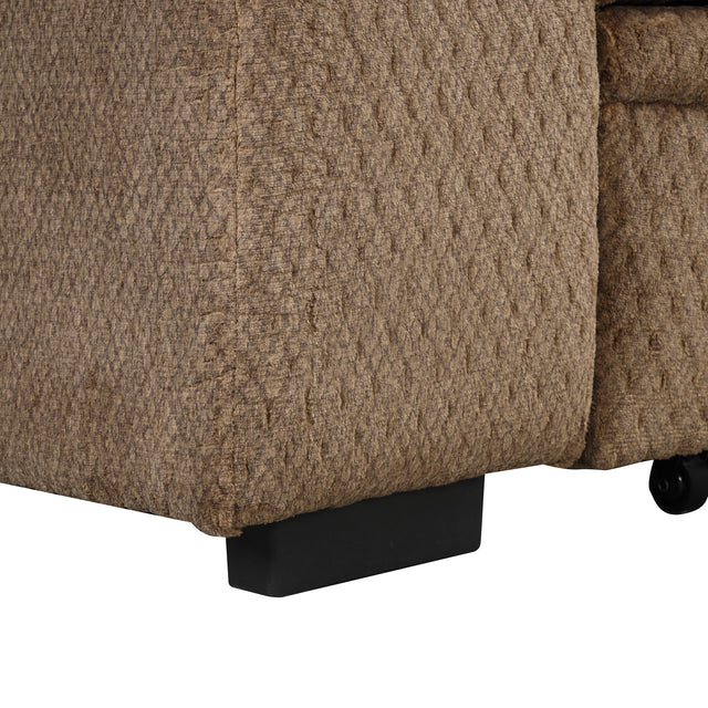 95.7" Modern Padded Upholstered  Sofa Bed Sleeper Sectional Sofa with Storage Chaise and Cup Holder for Living Room Furniture Set