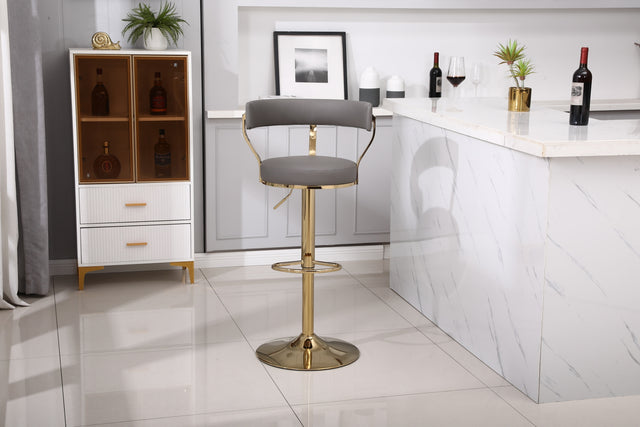 Bar Stools with Back and Footrest Counter Height Dining Chairs (1PCS/CTN)