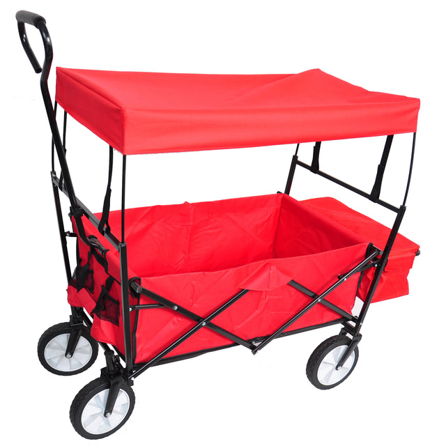 Garden Shopping Beach Cart folding wagon（red）