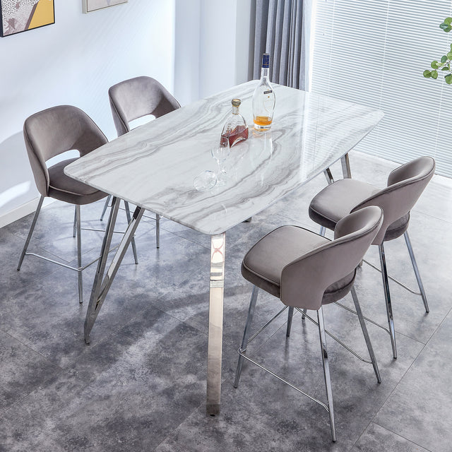 Bar table.Dining Table.Spacious MDF Top  Dining Table with plating Legs - Perfect for Bars and Gatherings at Home