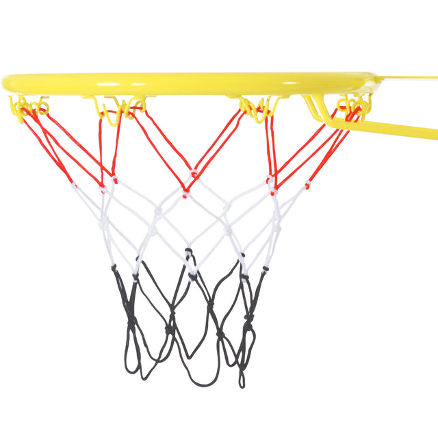 4 in 1 Outdoor Toddler Saucer Swing Set for Backyard, Playground Tree Swing Sets with Steel Frames, Climbing Rope with Disc Tree Swing Playset and Basketball Hoop for Kids