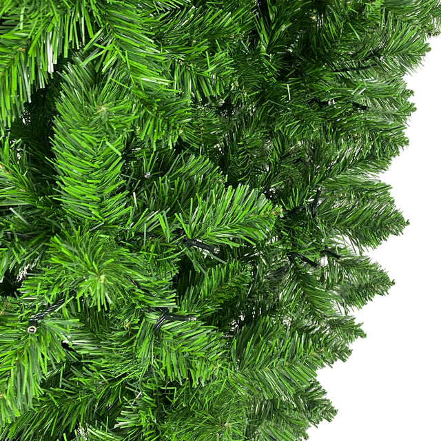 Upside Down Green Christmas Tree, Xmas Tree with LED Warm White Lights, Reinforced Metal Base & Easy Assembly 6ft, w/1,000 Lush Branch Tips, 360 LED Lights X-mas