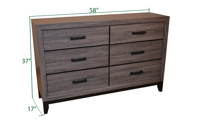 Sierra Contemporary Dresser Made with Wood in Gray Color