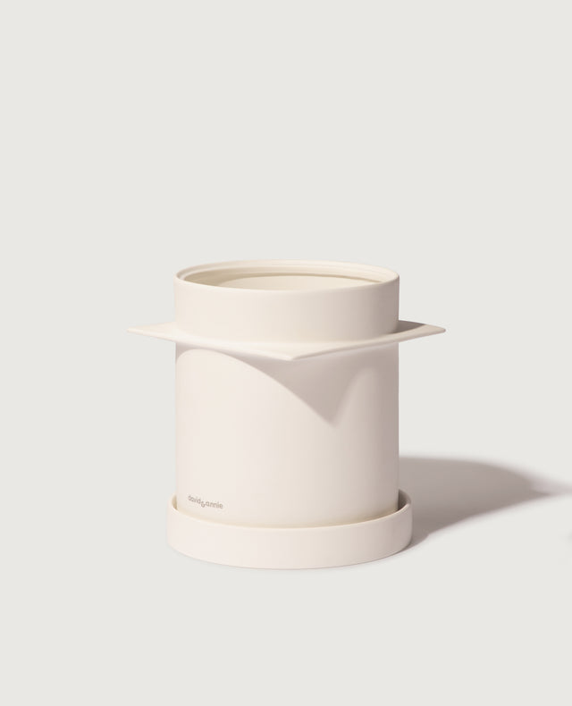 Flower Pots Succulent Pots with Drinage Indoor Round Planter Pots with Saucer White Cactus Planters with Hole Outdoor Graden Pots